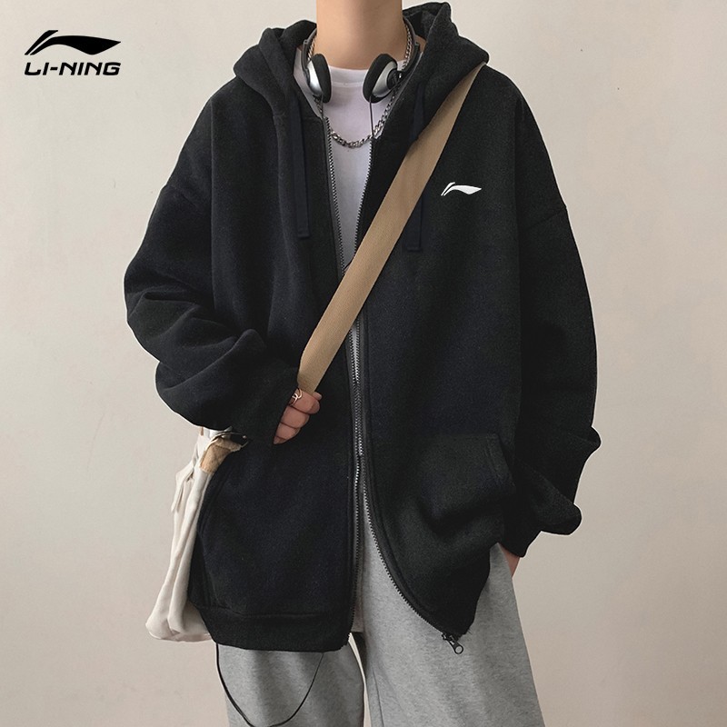 李宁卫衣男外套情侣秋季立领女