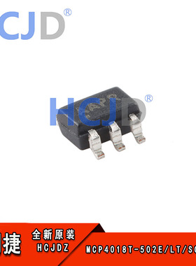 原装正品 MCP4018T-502E/LT SC-70-6 7位单通道数字电位计芯片