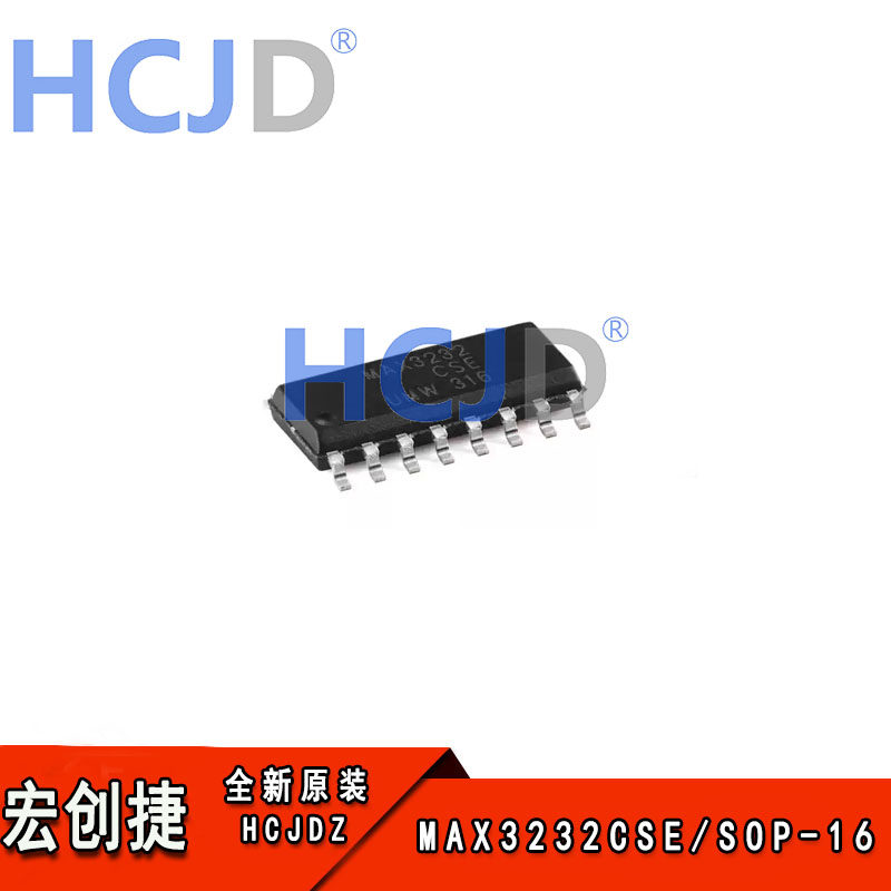 原装MAX3232CSE SOP-16 3.0V至5.5V低功耗RS-232线路驱动器接收器