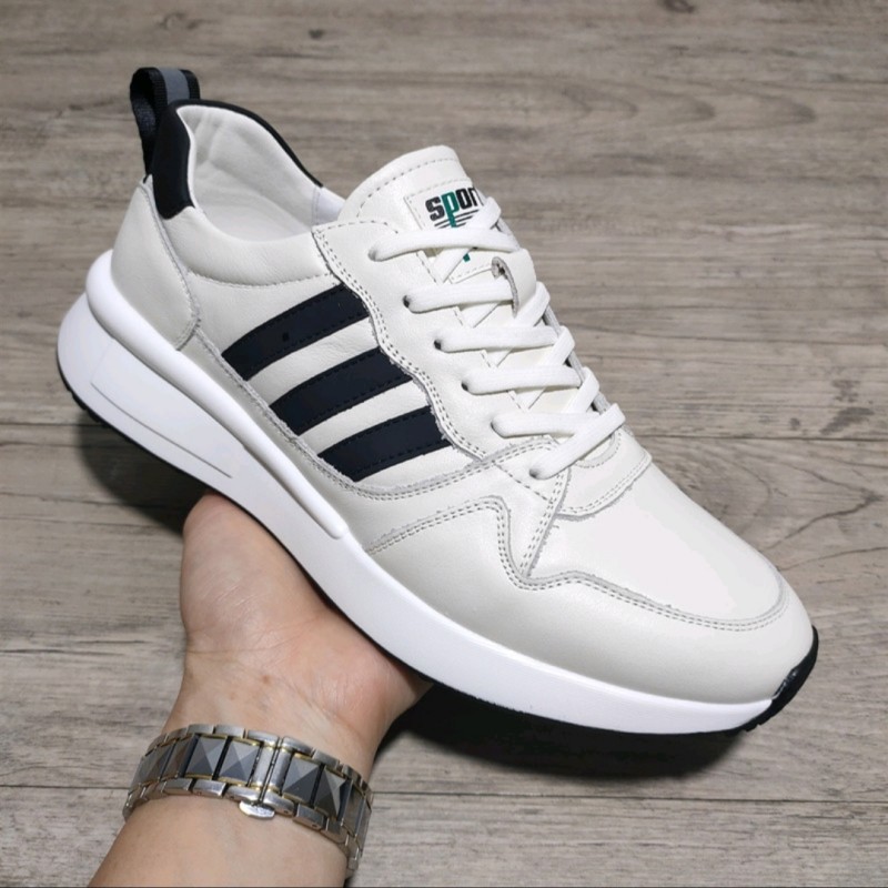 头层牛皮男鞋运动休闲鞋秋冬新款真皮跑步鞋韩版百搭透气青年潮鞋