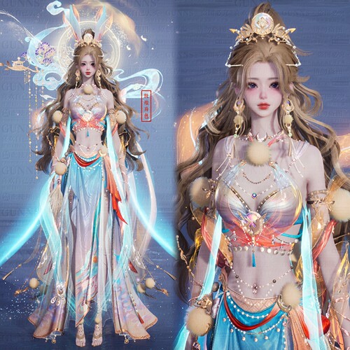 【4Gunns】诛仙世界服装染色 成女 云若一梦瑶台染色 敦煌异色