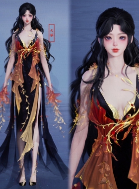 【4Gunns】诛仙世界服装染色 成女 沧溟藤萝卧月染色