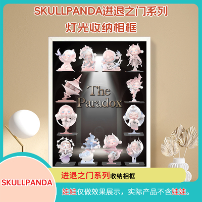 SKULLPANDA进退之门系列展示盒适用泡泡玛特手办盲盒展示盒壁挂