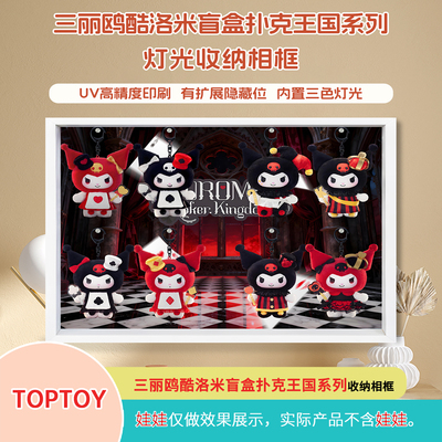 酷洛米扑克王国系列展示盒壁挂相框收纳展示带灯适用TOPTOY盲盒系