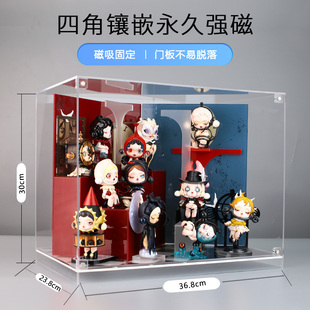 泡泡玛特SKULLPANDA漫相集系列陈列收纳盒透明防尘一体展示盒