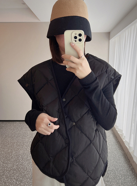 UONE手工定制设计师小众不对称羽绒服女冬季新两穿可拆卸宽松外套