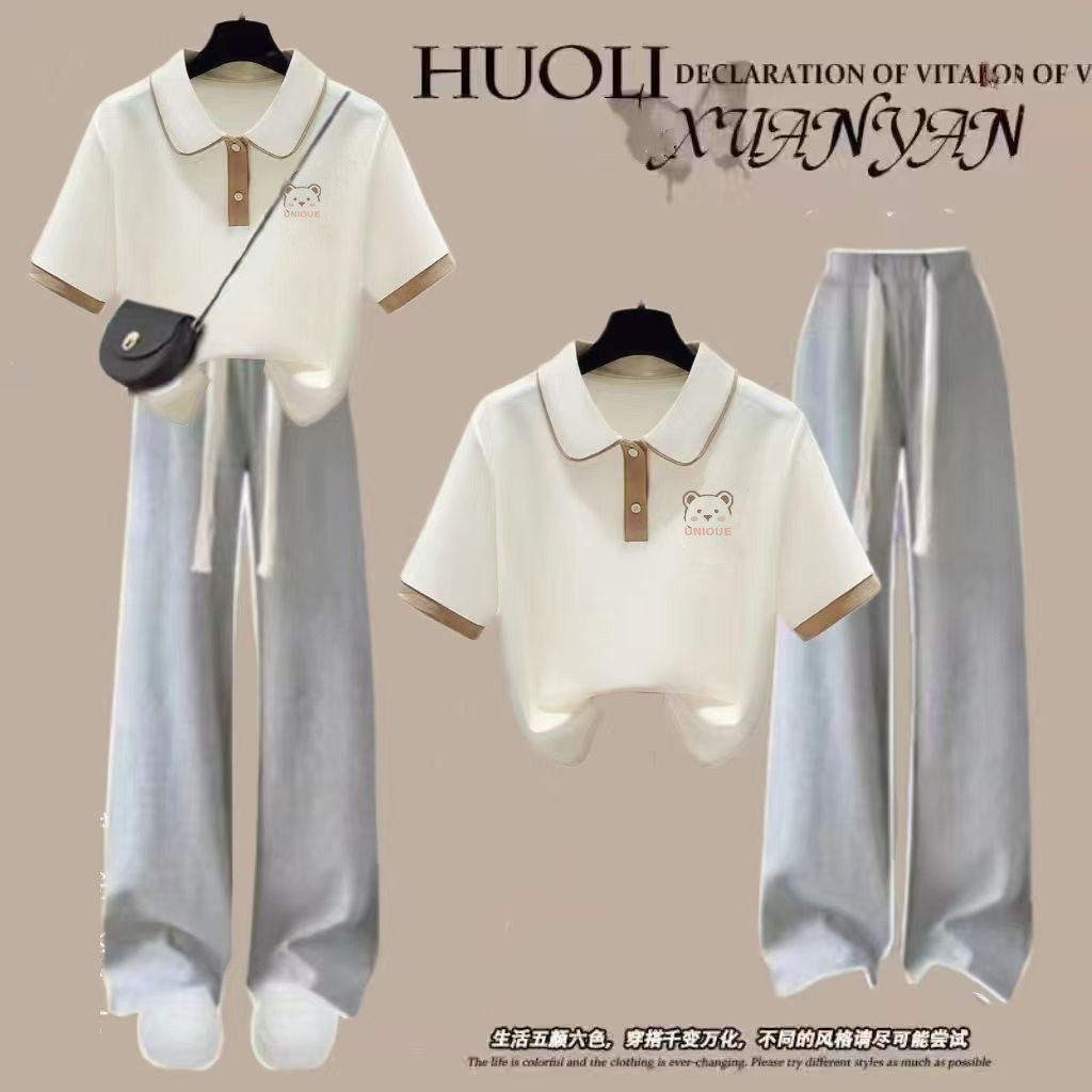 女大童夏季衣服套装新款初中生休闲套装女学生夏天短袖裤子两件套