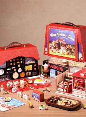 [SOSO全球]mobee时光烘焙记食玩套装儿童手工diy冰箱贴过家家玩具