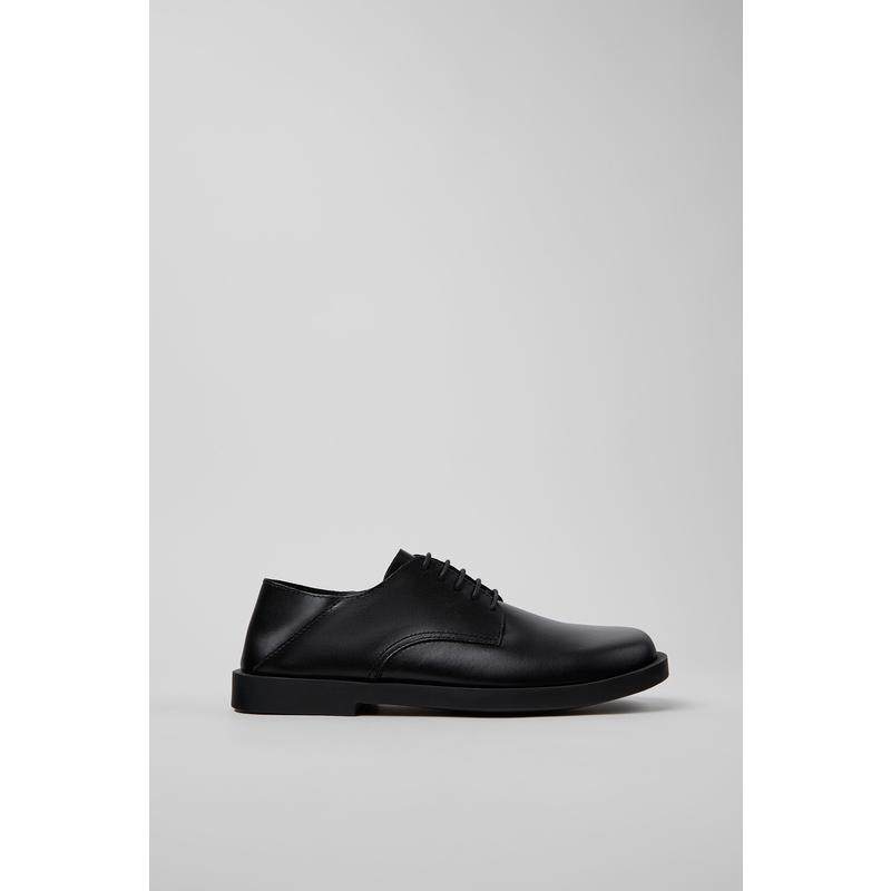 代购Camper男士皮鞋轻便透气舒适耐磨黑色系带平底EVA大底商务