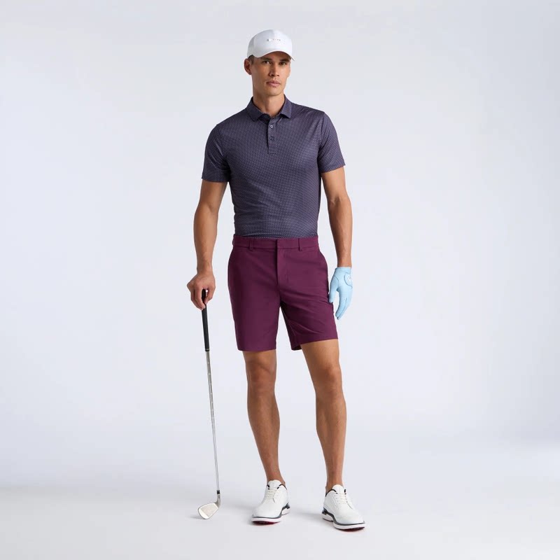 代购GFORE DIAMOND GEO TECH JERSEY提花透气舒适吸汗男高尔夫T恤