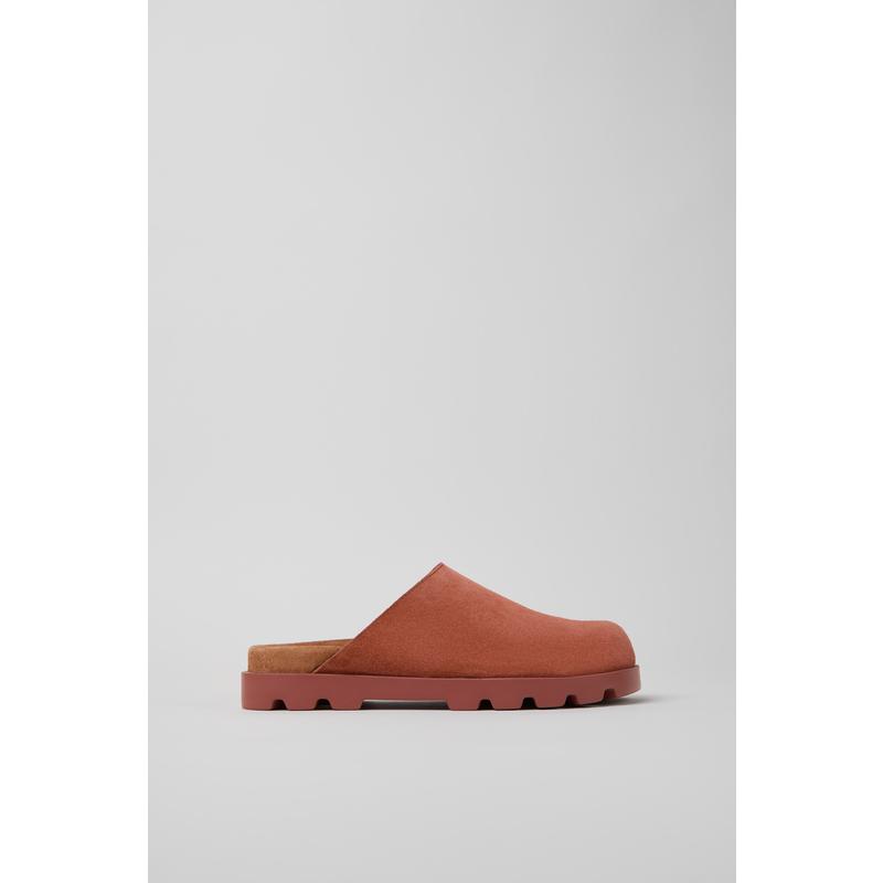 代购Camper女士凉鞋轻便透气耐磨缓震红色反绒皮PU鞋垫EVA外底