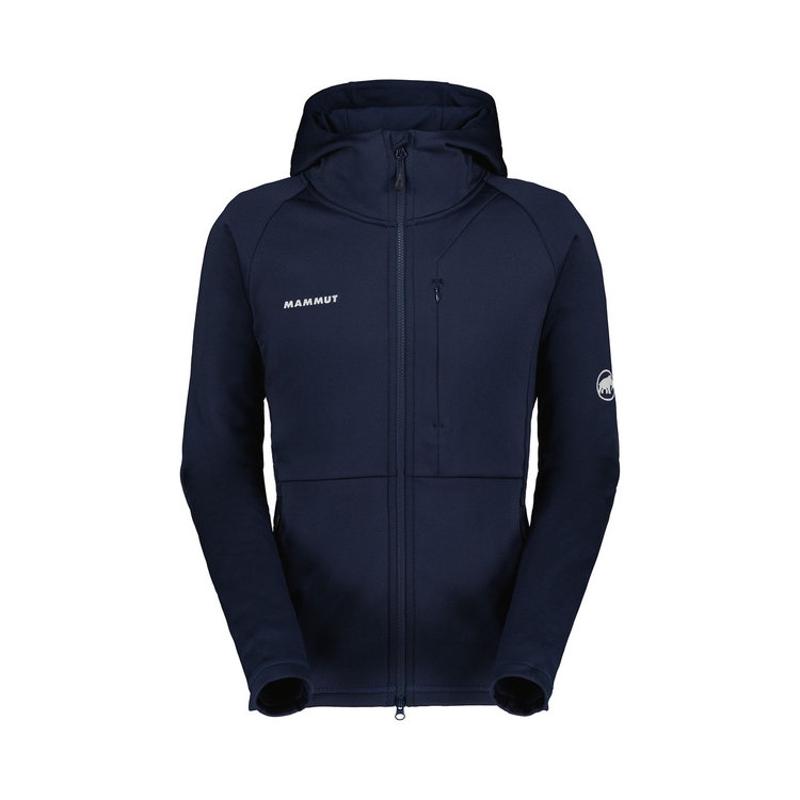 代购Mammut男士抓绒衣保暖透气轻量保暖外套连帽长袖中层保暖衣