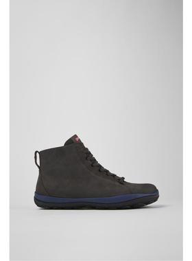 代购Camper男士高帮靴防水保暖透气缓震灰色反绒皮系带GORE-TEX