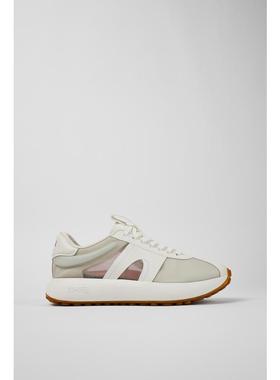 代购Camper男士运动鞋透气吸汗轻便缓震白色织物材质无缝工艺