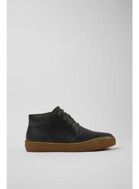 代购Camper男士男鞋透气吸汗软底耐用灰色皮革系带橡胶外底