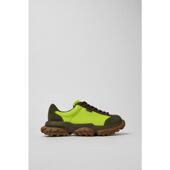 代购 Camper女士老爹鞋 防水透气轻便耐用绿色棕色织物磨砂皮户外