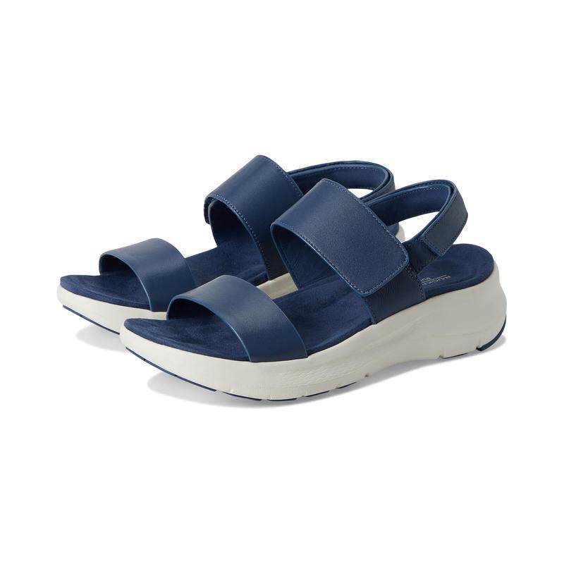 海外代购Rockport/乐步女士休闲凉鞋轻盈舒适减震坡跟双带