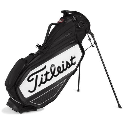 海外代购Titleist男士高尔夫球包4向分隔支撑腿防水黑白配色