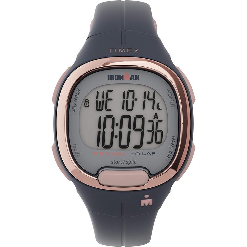 Timex/天美时女士腕表mm树脂表带数字石英防水米带日历闹钟计时器
