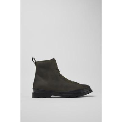 代购Camper男士马丁靴轻便耐用360缝线透气绿色中帮系带