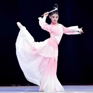 唤鱼清歌儿童古典舞练功服中国风飘逸纱衣独舞艺考剧目表演服装女