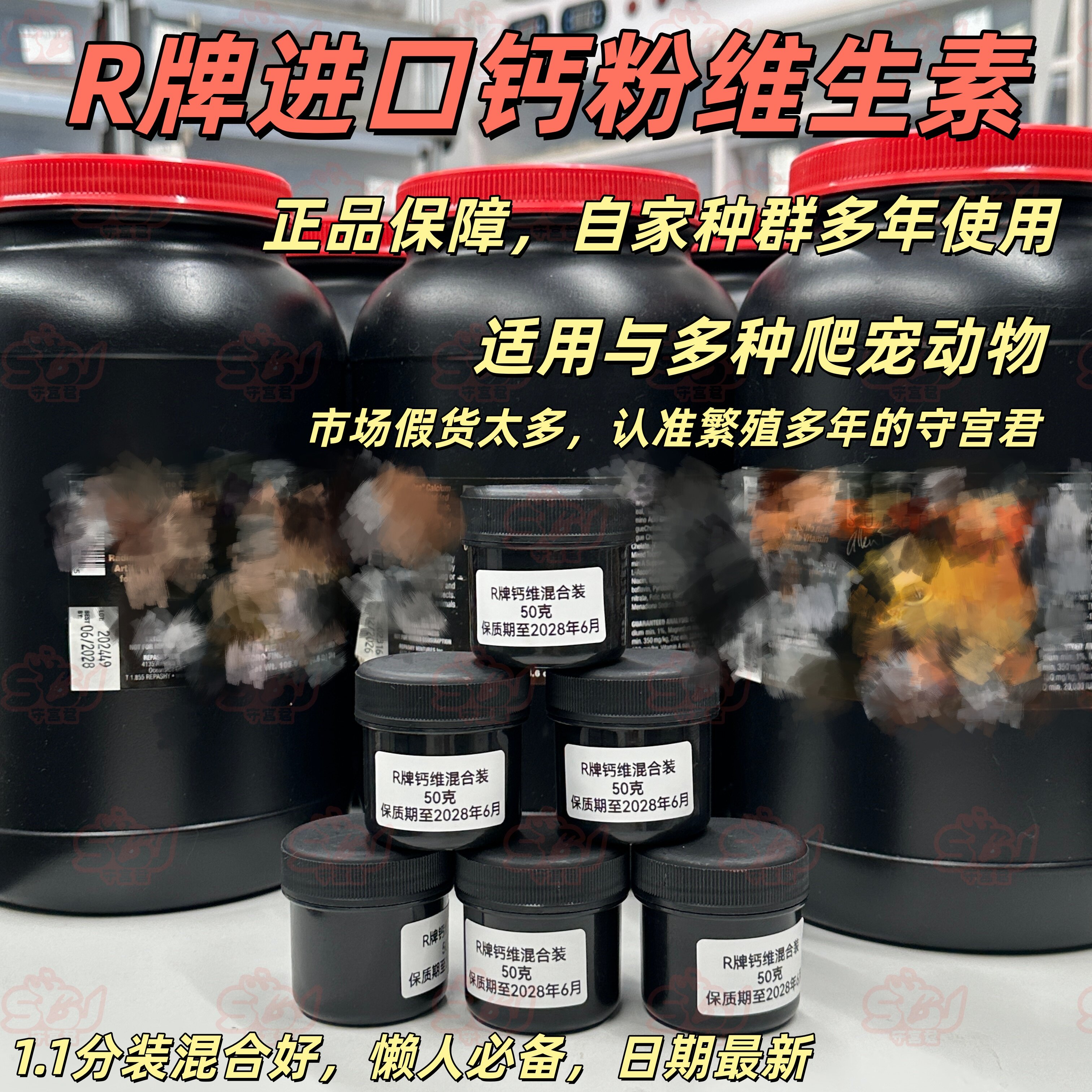 进口R牌爬宠钙粉维生素混合装图片