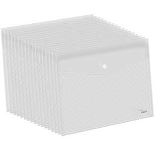 晨光a4文件袋纽扣袋按扣袋加厚透明档案袋塑料大容量资料袋商务办公专用防水小学生考试文具用品试卷整理收纳