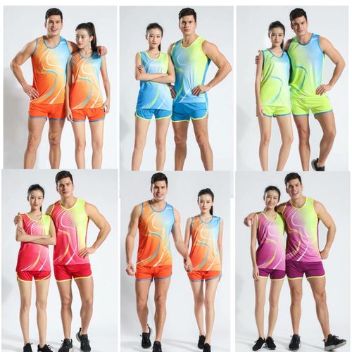 田径训练服套装男女运动背心体育