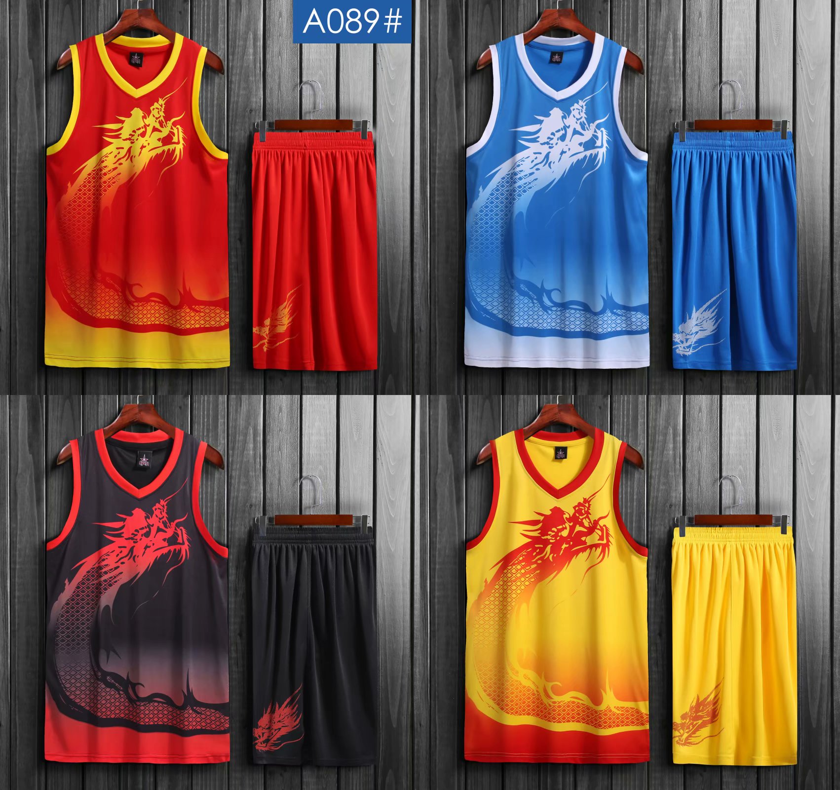 Dragon Boat Competition Clothing Dragon Boat Festival Basketball Uniform Suit Dragon Totem National Team Jersey Team Order China Red