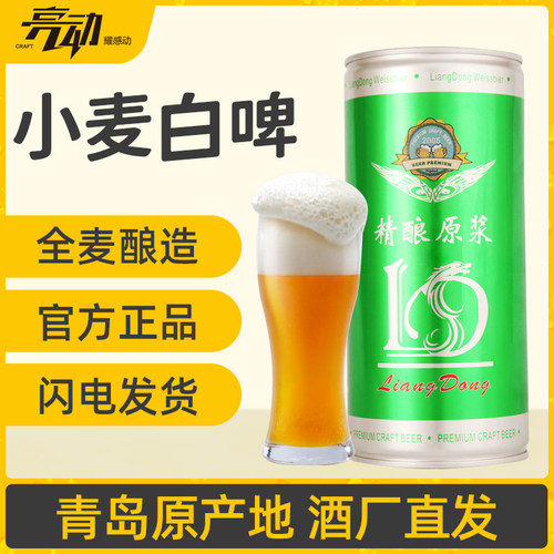 亮动12瓶青岛特产原浆啤酒