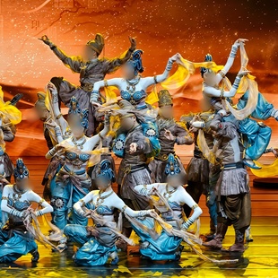 第十一届华北五省舞蹈大赛《絲路.胡旋》女子群舞敦煌表演服定制
