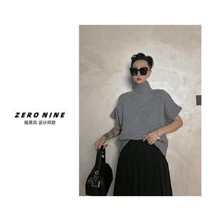 Dan 毛衣女 极简风高领短袖