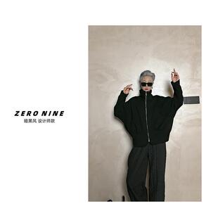 Dan Dan 黑色百搭拉链外套女 2024年秋冬新款简约开衫夹克