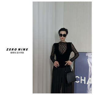 Dan 女 黑色性感显身材打底衫