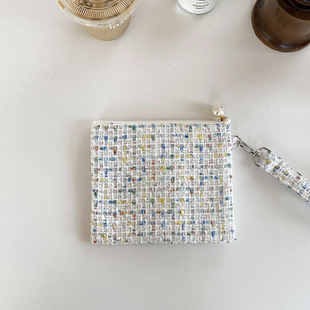 ins小香风高颜值小众化妆包便携随身大容量放口红零钱收纳包袋