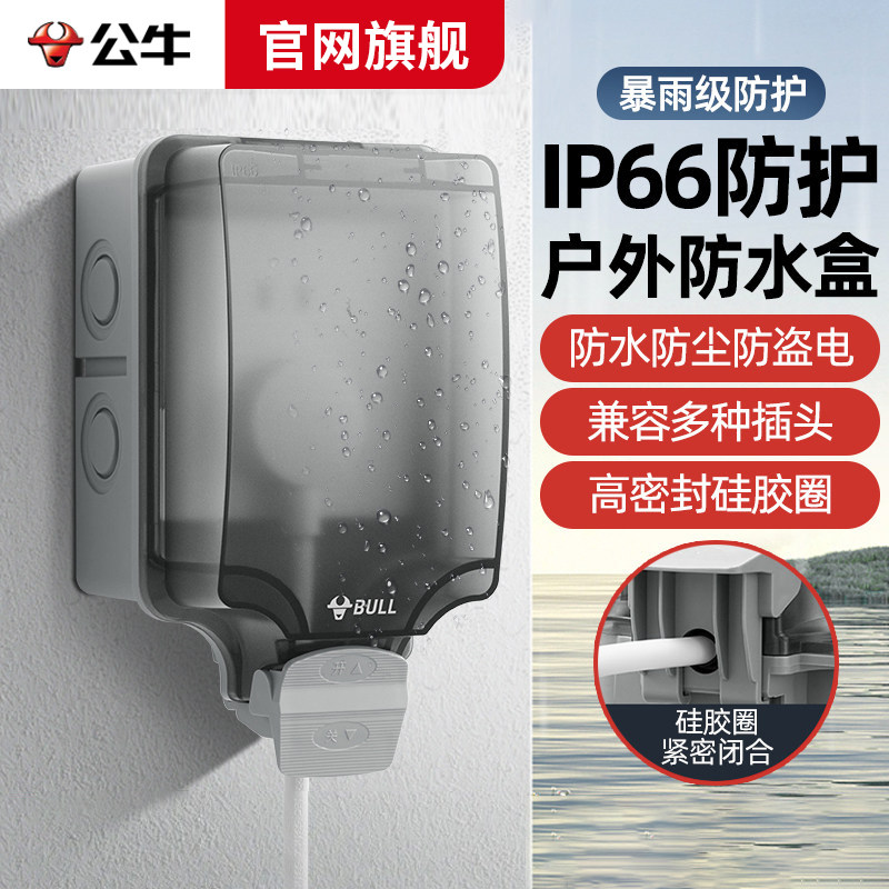 户外防水盒公牛86型明装室外图片