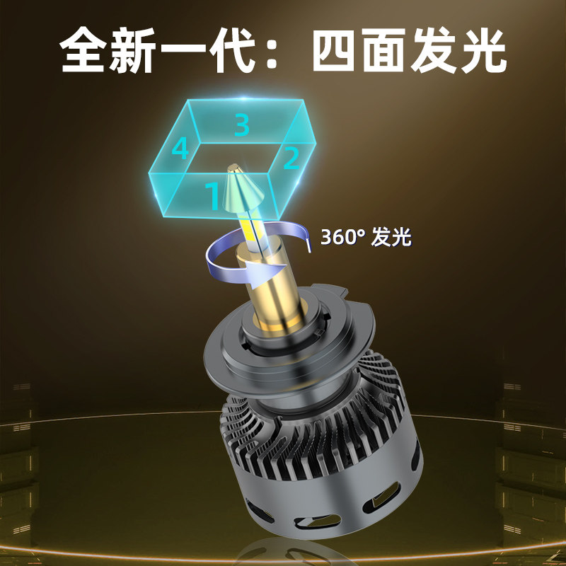 일반 모터 LED 대형 전구 H1H4H7 수정 9005 강한 빛 H11 집중 슈퍼 밝은 소형 자동차 조명 원근 통합