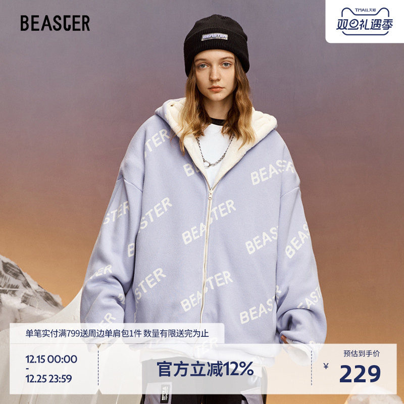 BEASTER两面穿仿羊羔毛外套