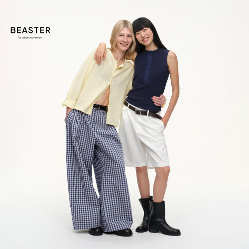 BEASTER「汉麻品质」百搭短款正肩圆领衬衫开衫