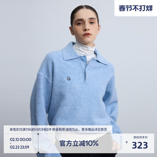 【代云帆同款】BEASTER美式polo领毛衣套头秋冬针织上衣短款内搭