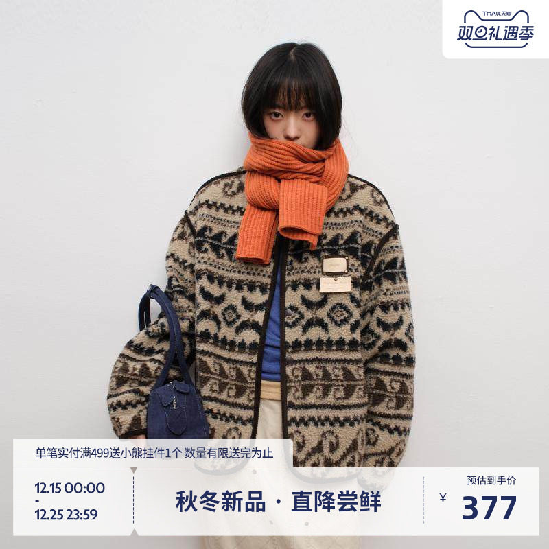 BEASTER绗棉保暖仿羊羔毛外套