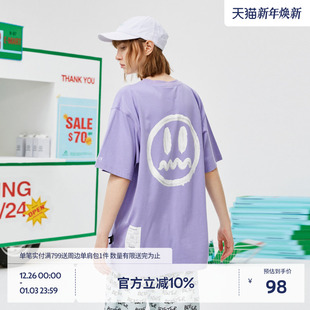 男女同款 BEASTER鬼脸情侣短袖 上衣ins夏装 T恤国潮牌宽松半袖 新款