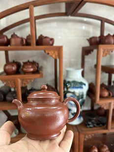 壶王掇只壶黄龙山朱泥大红袍原矿宜兴紫砂壶喝茶壶国工纯手工制作