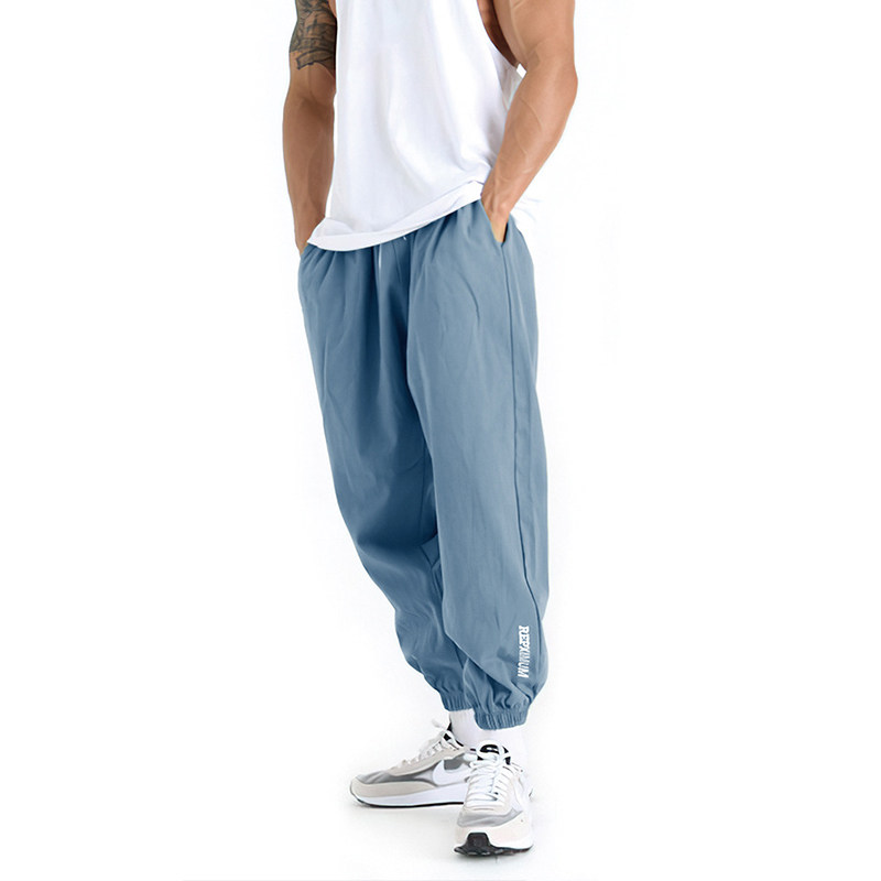 2026春季运动长裤弹力速干健身训练裤子宽松大码男士小脚束口卫裤