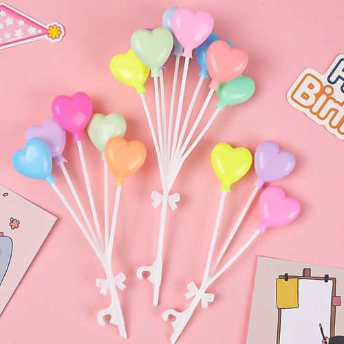 网红ins彩色爱心圆形气球告白