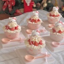 2026网红新年跨年圣诞节helloKitty蛋糕装 饰kt猫蝴蝶结草莓蛋糕碗