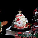 圣诞节许愿树蛋糕装 扮 饰插件圣诞帽圣诞老人圣诞树摆件丝带派对装
