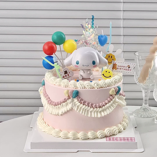 儿童生日快乐插旗蛋糕装饰