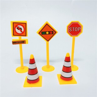 生日蛋糕装饰配件摆件插件工程车吊塔施工队红绿灯路障交通指示
