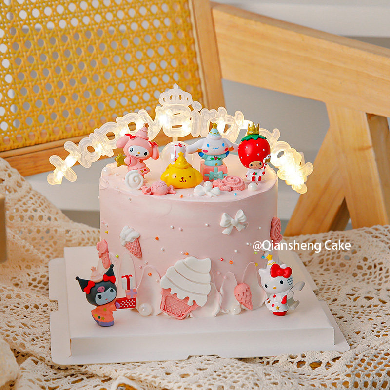 网红三丽鸥库洛米蛋糕装饰摆件美乐蒂玉桂狗公主女孩生日烘焙插件,节庆用品/礼品,节日装扮用品,淘宝优惠券,粉丝福利购,淘宝优惠卷
